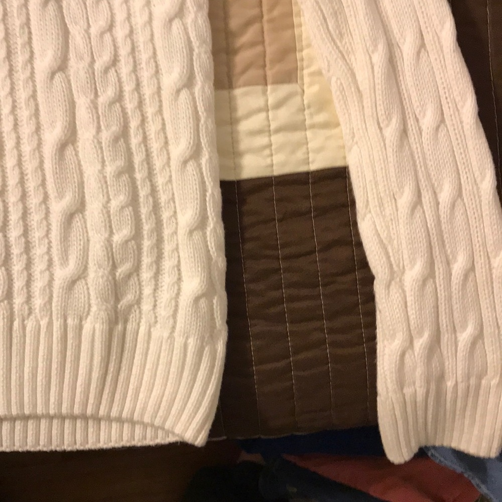 NWOT white knit cotton sweater! - Picture 5 of 6